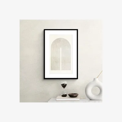 Dunelm Modern Abstract II Framed Print Natural