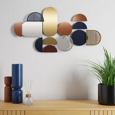 Dunelm Elements Metal Wall Art MultiColoured