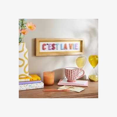 Dunelm C'est La Vie Framed Wall Art