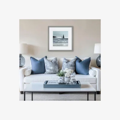 Dunelm Cedar & Sage Sparkling Sand Framed Print