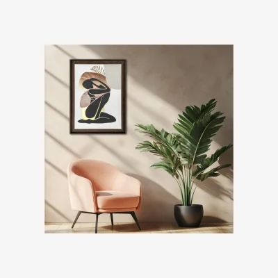 Dunelm Lady by Emel Tunaboylu Framed Canvas