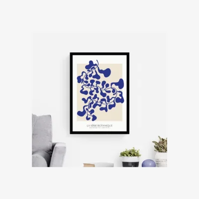 Dunelm La Serie Botanique Framed Print Blue