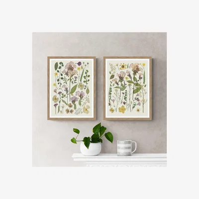 Dunelm Set of 2 Pressed Flowers Framed Prints