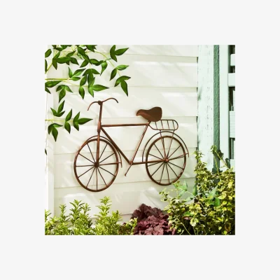 Dunelm Churchgate Bike Indoor and Outdoor Wall Art Brown