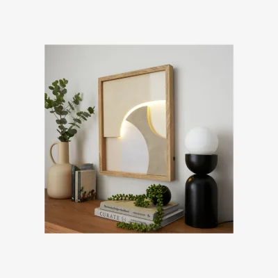 Dunelm Ivory Light Up 3D Framed Canvas
