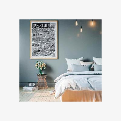 Dunelm Sketchbook Design Manchester Landmarks Framed Print