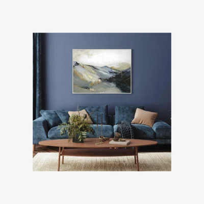 Dunelm Reaching Out By Freja Framed Canvas Grey