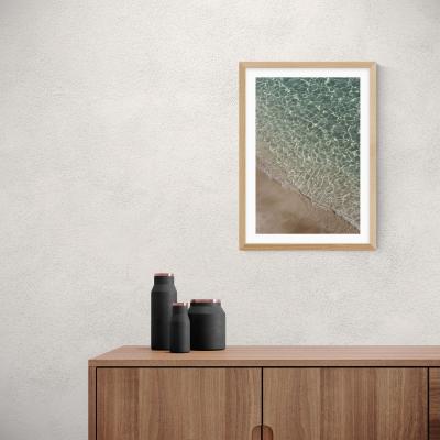 Dunelm East End Prints Where Sand and Water Print Blue/Brown
