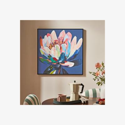 Dunelm Flower Hand Finished Framed Canvas