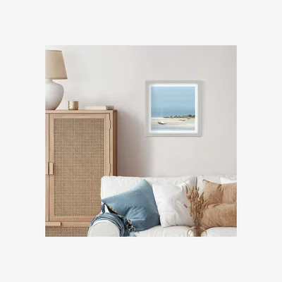 Dunelm Cool Waters by Ulyana Hammond Framed Print Taupe
