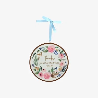 Dunelm The Cottage Garden Thank You Hanging Plaque
