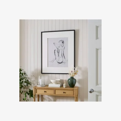 Dunelm Churchgate Wilbarston Framed Print Black and white