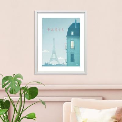 Dunelm The Art Group Paris Framed Print Blue