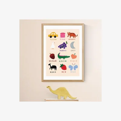 Dunelm East End Prints Colour Illustration Chart Print