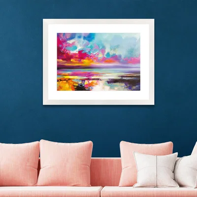 Dunelm The Art Group Da Capo Magenta Framed Print MultiColoured