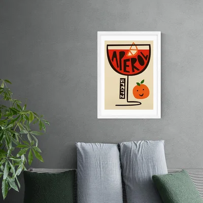 Dunelm East End Prints Aperol Spritz Print MultiColoured