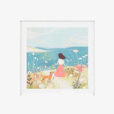 Dunelm Cedar & Sage Seaside Stroll Framed Print