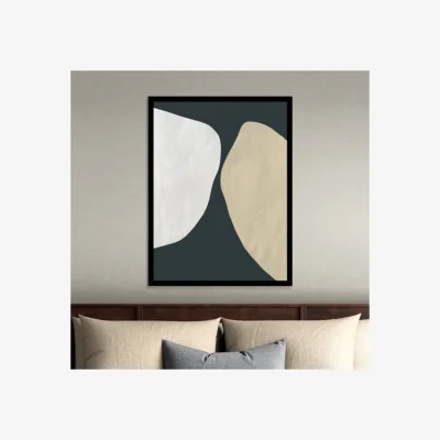 Dunelm Abstract Forms Framed Print Natural