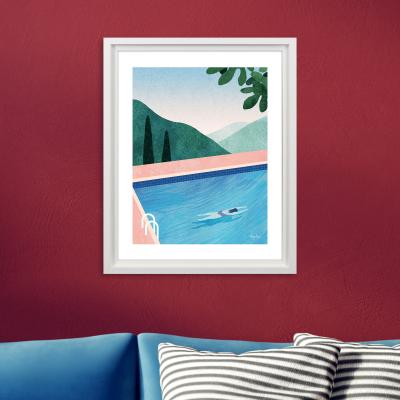 Dunelm The Art Group Swimming Pool II Framed Print MultiColoured
