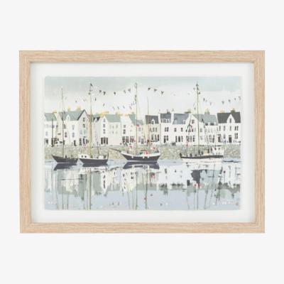 Dunelm Cedar & Sage Harbour Life Framed Print