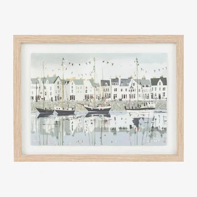 Dunelm Cedar & Sage Harbour Life Framed Print