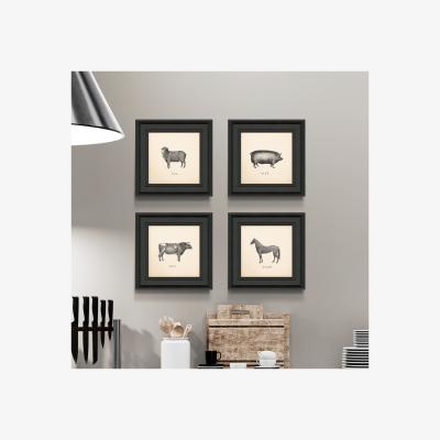 Dunelm Set of 4 Down By The Farm Framed Prints