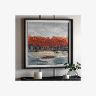 Dunelm Cedar and Sage Autumn Colour Framed Canvas
