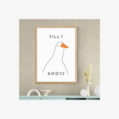 Dunelm East End Prints Silly Goose Framed Print