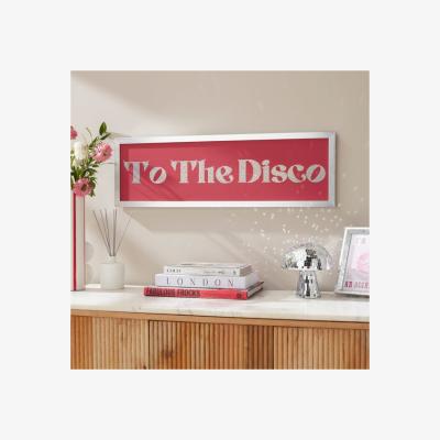 Dunelm To The Disco Sequin Framed Wall Art