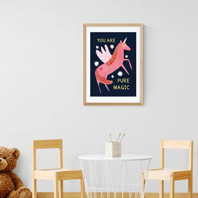 Dunelm East End Prints Magic Unicorn Print Pink