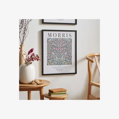 Dunelm Blackthorn by William Morris Framed Print Black