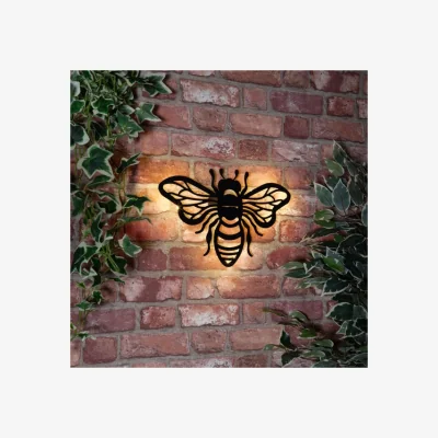 Dunelm Metal Bee Solar Wall Art