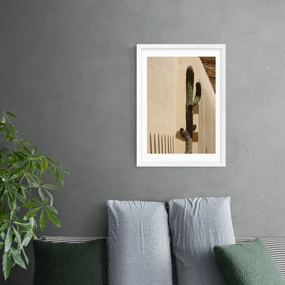 Dunelm East End Prints Lonely Cactus Print Green/Brown