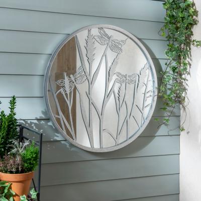 Dunelm Indoor Outdoor Churchgate Mirrored Wall Art 70cm Steel