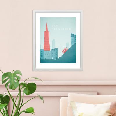 Dunelm The Art Group San Francisco Framed Print Blue