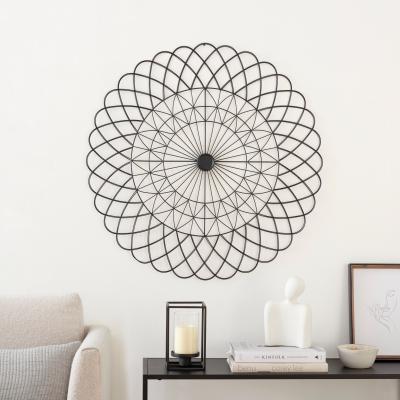 Dunelm Black Spiral Indoor Outdoor Wall Art 80cm Black