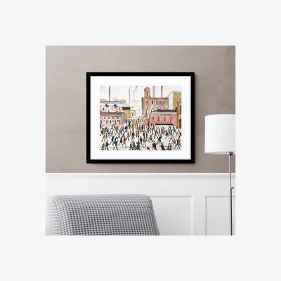 Dunelm Going to Work 1959 Lowry Framed Print MultiColoured