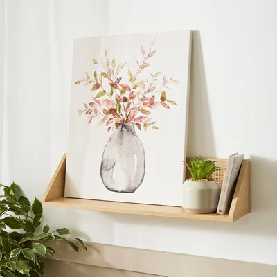Dunelm Floral Vase Canvas 40x50cm White