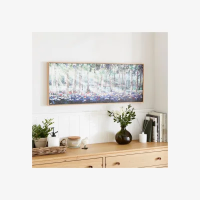 Dunelm Sunbeam Meadow Framed Canvas MultiColoured