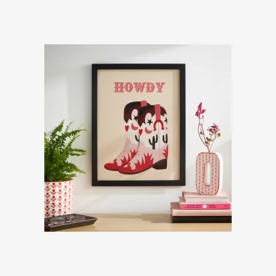 Dunelm Howdy by Tanya Garcia Framed Print MultiColoured
