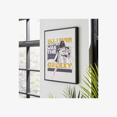 Dunelm Star Wars Darth Vader Galaxy Framed Canvas MultiColoured