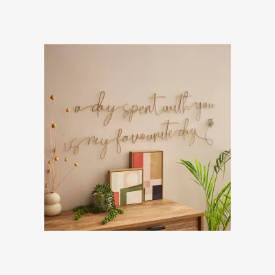 Dunelm Winnie The Pooh 'A Day Spent' Wire Wall Art