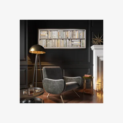 Dunelm Cedar & Sage Box Office Framed Print Grey