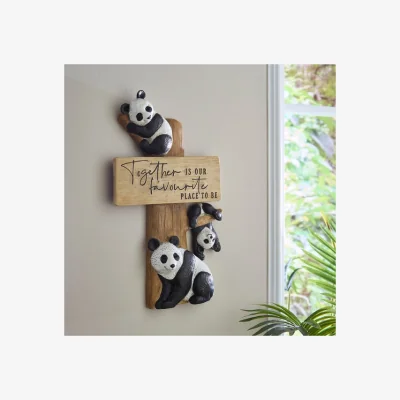 Dunelm Pablo Panda Together Wall Plaque