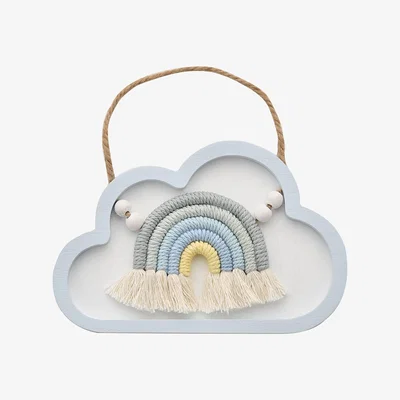 Dunelm Petit Cheri Macrame Rainbow Wooden Cloud Wall Plaque