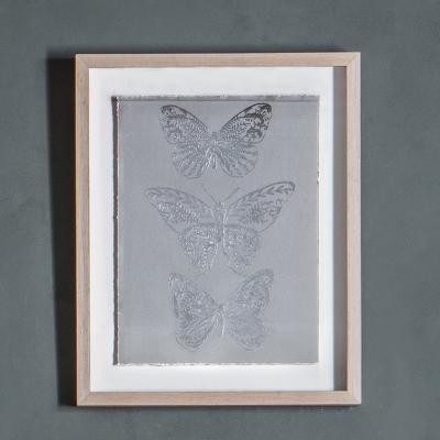 Dunelm Silver Butterfly Framed Art Silver