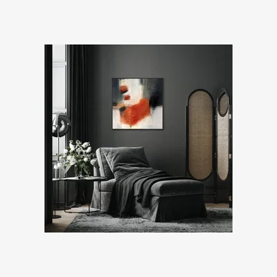 Dunelm Cedar & Sage Gratitude Abstract Framed Canvas Black