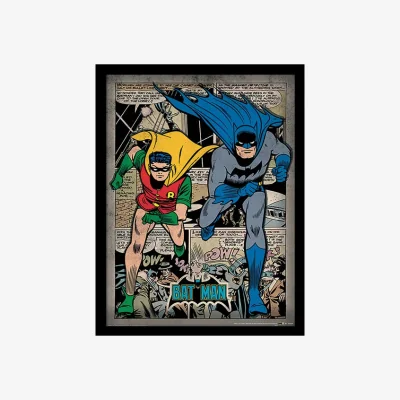 Dunelm Batman Comic Montage Framed Print