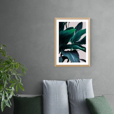 Dunelm East End Prints Leaves IV Print Green