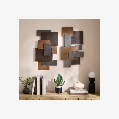 Dunelm Set Of 2 Salvage Yard Metal Wall Art